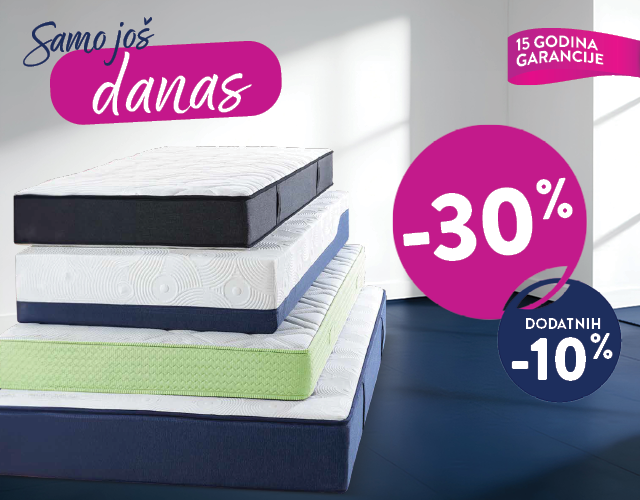 NE PROPUSTITE DO -30% + 10% NA DUŠEKE! 