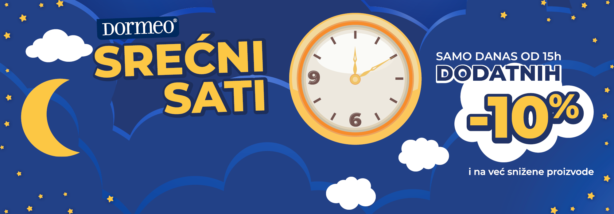 SREĆNI SATI! DODATNIH -10% U KORPI! SAMO DO 21.03 DO 08H UJUTRU